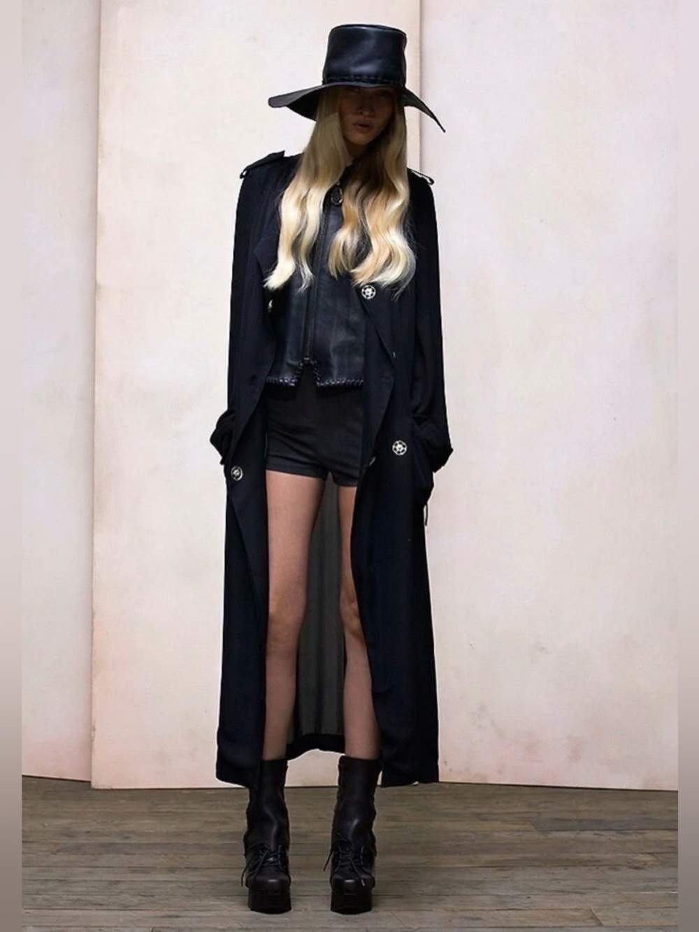 Acne Studios Pixel Platform  Boots Black Leather Lace Up Chunky Heel Women 37 - Picture 11 of 13